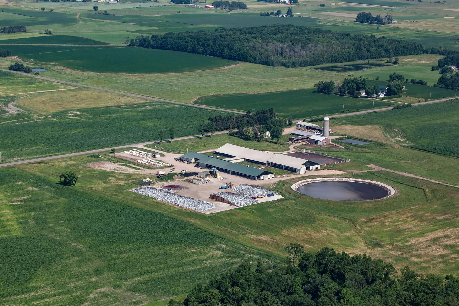 Aerial view of Grass Ridge Farm